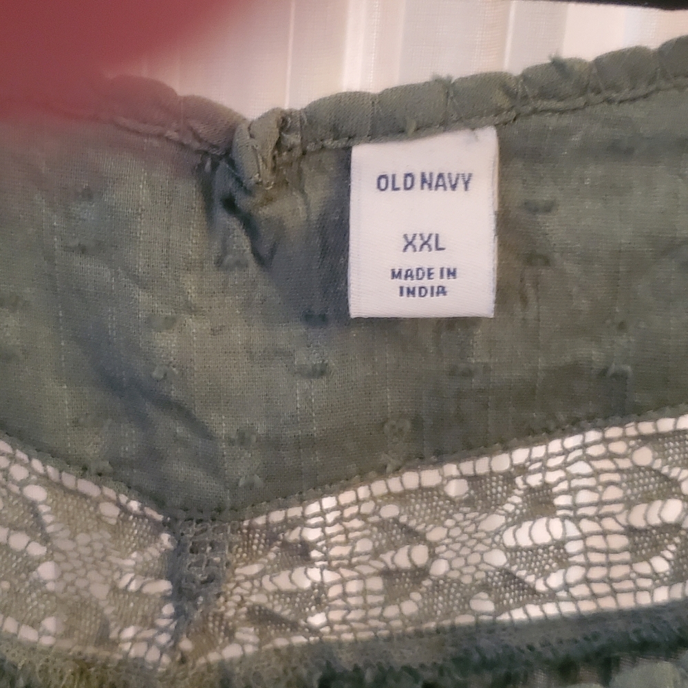 XXl green summer top old navy